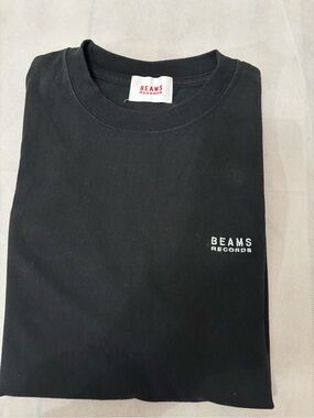 Beams Records Men's Short Sleeve Crewneck T-Shirt - Black